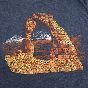 Wild Tribute Arches National Park Graphic‎ Tee Mens Short Sleeve T Shirt